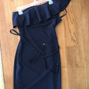 Jessica Simpson Navy Off Shoulder Dress